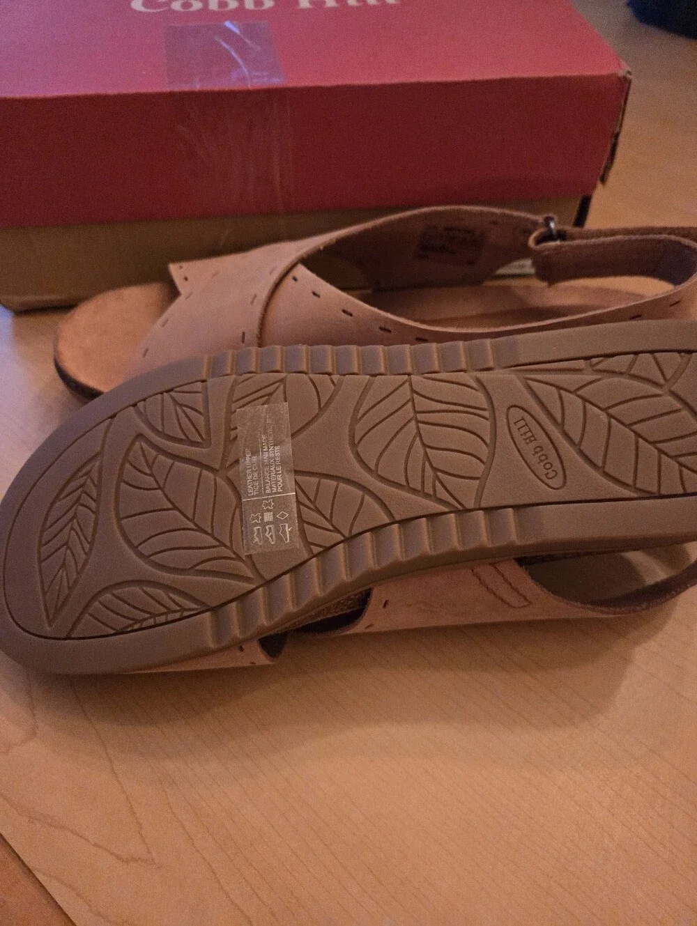 Rockport Cobb Hill 9.5 NIB May Slingback Wedge Sandals Suede Leather Cross Strap